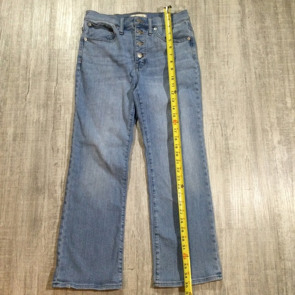 Madewell Women's Size 27 Cali Denim Button Fly Boot Cut Jeans Light Blue M4235 - Picture 12 of 14